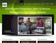 Tablet Screenshot of greenframeproduction.com